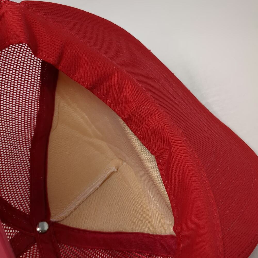 Vernon Trucker Hat Red One Size US Army Served Pride Honor Snapback Mesh Graphic - Picture 9 of 10